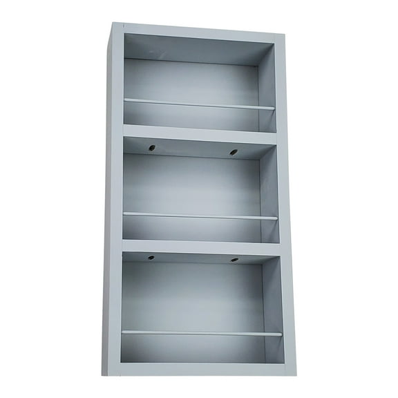 Minos Primed Gray On the Wall Spice Rack 21"h x 11"w x 3.5"d
