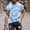 Blue, variant on Wavsuf Mens Shirts Crew Neck Tie-Dye Summer Green T-Shirts Size M