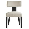 thumbnail image 6 of Side Dining Chair, Set of 2, Ivory White, Fabric, Kitchen Cafe Bistro Hospitality Restaurant, Modern Contemporary HB36865, 6 of 11