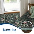 thumbnail image 5 of Hasoo Large 9' x 12' Washable Indoor Bedroom Carpet Vintage Floral Area Rug for Living Room, Green, 5 of 6