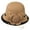 Khaki, variant on Mikilon Women's Elegant Wintage Hats Fashion Ornamental Tulle Flowers Hats Patchwork Color Warm Round Top Hats