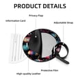 thumbnail image 4 of Easter Set of 2pcs PU Leather Round Suitcase Tags with Privacy Cover and Name ID Tag - Ideal for Travel Luggage, Handbags, Backpacks, School Bags, 4 of 6