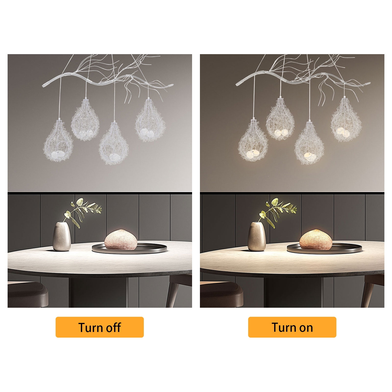 Creative Bird's Nest Chandelier, Ceiling Lamp Fixture, Rustic Pendant Light