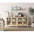 thumbnail image 6 of TV Stand for 75 Inch, Ample Storage Cabinet with 4 Glass Doors, Wooden Entertainment Center Storage Cabinet for Living Room & Dining Room & Bedroom, Beige, 6 of 8