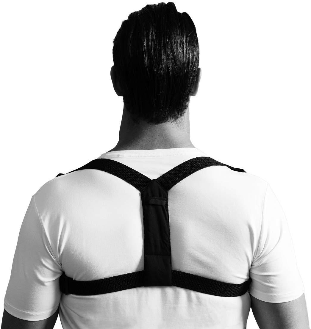 Swedish Posture Classic Shoulder and Upper Back Support ,Unisex, Black - Small - Medium