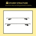 thumbnail image 4 of HOMCOM 2pc Roof Rack Car Roof Top Lockable Aluminum Cross Bars Adjustable Baggage Luggage Carrier, Silver (53"), 4 of 10