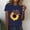 Dark Blue, variant on Women's Short Sleeve T-shirt Women'S Spring Round Neck Printed Loose Casual Short Sleeve T Shirt,Red Women's Short sleeve T-shirt XL