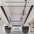 thumbnail image 3 of Noble House 33" Semi-Frameless Pivot Shower Door, Tempered Clear Glass, Reversible Adjustable Width, Matte Black, 3 of 8