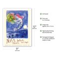thumbnail image 2 of Nice France - Sun and Flowers (Soleil Fleurs) - Vintage Travel Poster by Marc Chagall c.1962 - Master Art Print (Unframed) 9in x 12in, 2 of 4