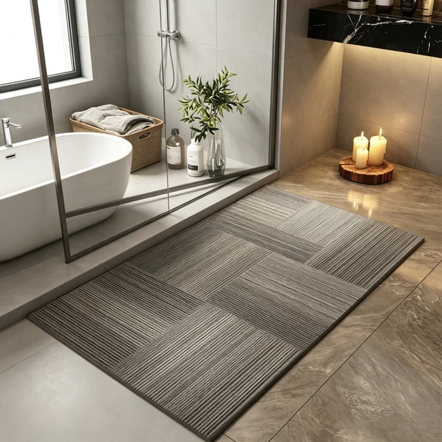 Tapis de Bain Absorbant à Séchage Rapide, Tapis de Sol Super Absorbant pour Salle de Bain, Porte de Douche, Entrée, Cuisine, Tapis Résistant à l'Eau, Multicolore