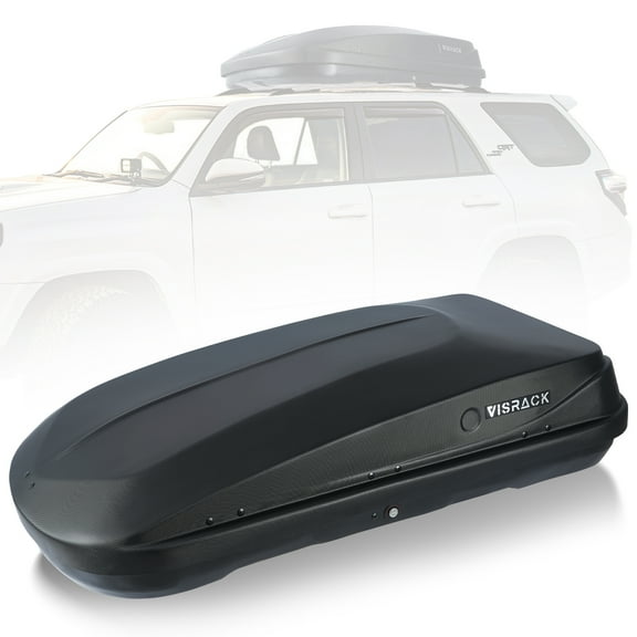 Heavy-Duty Rooftop Cargo Box, 3D Diamond Embossing Style Weather-Resistant Hard-Shell Roof Storage Box with Security Locks, 130 LBS Capacity, 13 Cubic Ft, 56" L x 30" W x 13.7" H, Black