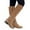 Khaki, variant on Jsaierl Knee High Boots For Womens Strappy Motorcycle Knee High Boots Winter Lace Up Riding Flat Low Heel Shoes