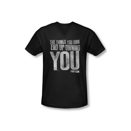 - Fight Club 1999 Dramatic Action Movie Things You Own Own You Adult VNeck T-Shirt