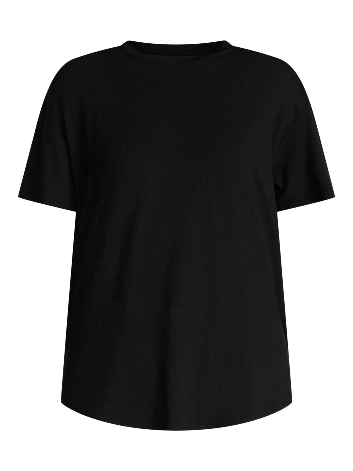 Time and Tru Women's Tunic Tee with Short Sleeves, Sizes XS-XXXL