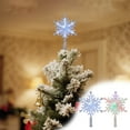 thumbnail image 3 of HAITIANS Christmas Tree Top Decoration, Led Rotating Snowflake Projector Light, Silver Sequins Inserted Into The Indoor Family Christmas And New Year Party Holiday Night Christmas Tree Decoration, 3 of 6