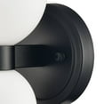thumbnail image 3 of Claxy 2-Light Black Wall Light Fixture with Mini Globe Milk Glass Shade 2 Pack, 3 of 7