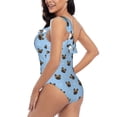 thumbnail image 5 of Yiaed french Bulldog Face Print Women One Piece Swimsuits Tummy Control One Shoulder Bathing Suits Pattern Ruffle Swimwear-XX-Large, 5 of 8