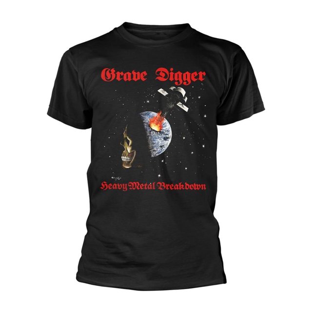 Grave Digger - Camiseta Heavy Metal Breakdown para Adultos Unisex (Negro)