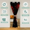 thumbnail image 2 of Rose Room Divider Curtain,Red Black Romantic Floral Door Curtain for Doorway,Couple Valentine's Day Gift 3D Roses Door Drape,Gothic Flowers Blackout Curtain Wedding Room Decor,52"W X 80"L, 2 of 5