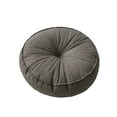 thumbnail image 2 of Eespoir Thickened Fabric Round Cushion, Velvet Floor Cushions, Lazy Japanese-Style Linen Futon, for Yoga Living Room Balcony Outdoor Tatami, Dark Gray, 2 of 6