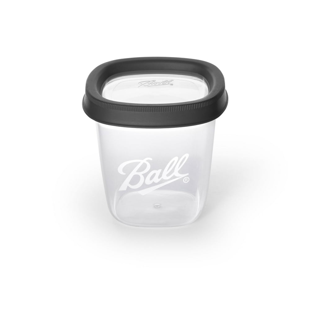 Ball, Freezer Jars, Plastic, Grey, 16 oz, 2 pack