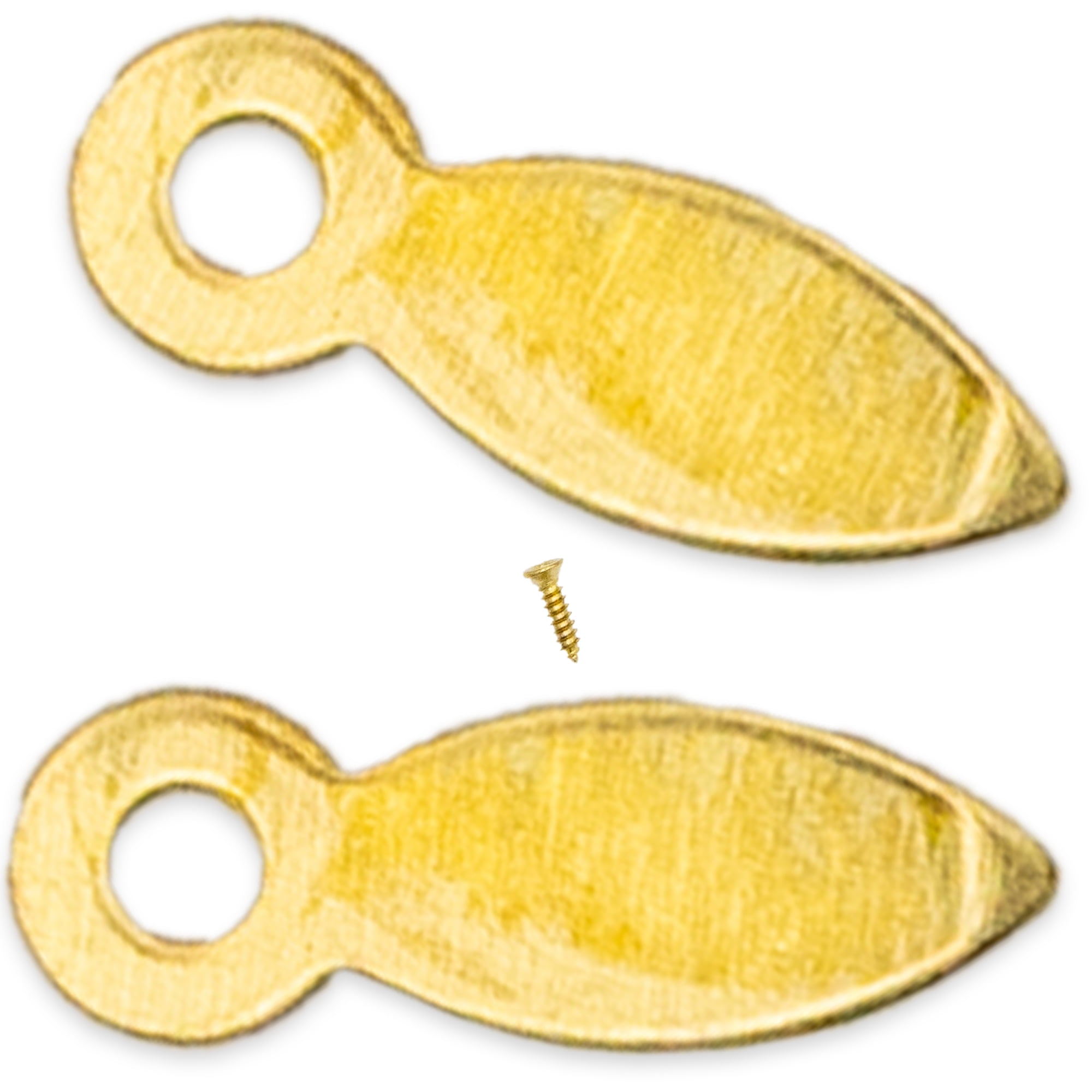 Picture Frame Backing Clips Brass 1" with Screws Large Size 100 Pack