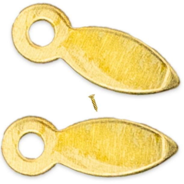 Picture Frame Backing Clips Brass 1" with Screws Large Size 100 Pack