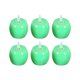 thumbnail image 2 of 6 Velas Led Verdes Sin Llama con Forma de Manzana | Funcionan con Pilas | Velas Eléctricas Simuladas para Decoración de Halloween y Navidad | 5 X 6 Cm | 480 G, 2 of 6