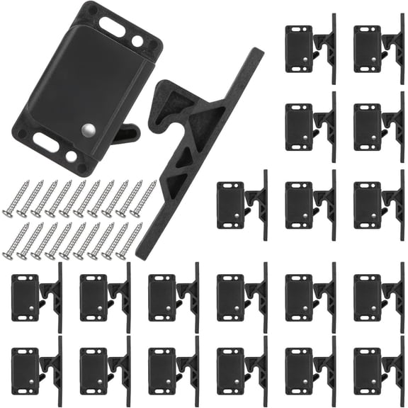 20 Pack Cabinet Door Latch RV Drawer Latch 10 LBS Pull Force RV Drawer Latches and Catches, Push to Close Grabber Catches for RV, Camper, Trailer, Motor Home, Kitchen, Motorhomes, Boats