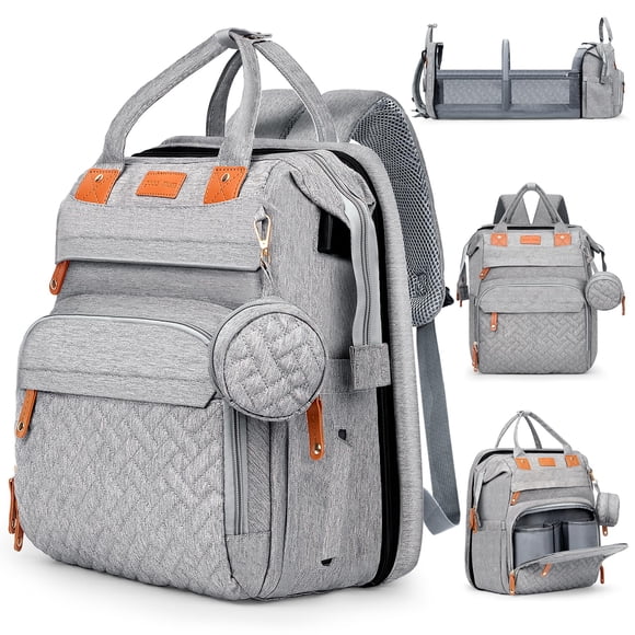Mochila JOYCE Para Pañales con Cambiador Gris