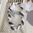 thumbnail image 2 of Cuna portátil de punto para bebé, cuna con almohada, nido de dormir para recién nacido, cuna de viaje, parachoques extraíble y lavable, 0-24 meses Fivean unisex, 2 of 2