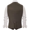 thumbnail image 2 of Men's British Herringbone Tweed Vest Premium Wool Waistcoat, 2 of 6