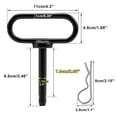 thumbnail image 2 of 2 Sets Lawn Mower Connecting Pins Riding Mower Hitch Accessories Tow Hitch Receiver Pin Hitch Pin, 2 of 5