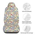 thumbnail image 5 of Sikiie Paisley Floral 5 Car Seat Protector 2 Pack Car Seat Cushion Mat, Car Seat Covers for SUV, Truck, Van, 5 of 7
