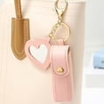 thumbnail image 6 of Lip Oil Keychain - Mirror & Oil 2-in-1, PU Leather Potable Lip Gloss Holder, Chapstick Holder Key Chain for Women & Girls (E), 6 of 6
