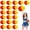 Red+Yellow, variant on Cheer Pom Poms 18 Pcs with Handle, Cheerleading Handheld Squad Pompoms for Sports Team Cheer Spirit Games Dance Party Adults