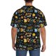 thumbnail image 3 of Balery Basketball Camisa Casual de Manga Corta con Botones para Hombre, Texturizada, Estilo Cubano, para Playa, Verano-Small, 3 of 5