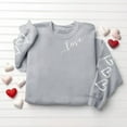 thumbnail image 6 of VKOYWKM Women Heart Sweatshirt Valentine's Day Pullover Long Sleeve Casual Crew Neck Pullover Romantic Holiday Sweatshirt Spring Fashion, 6 of 7