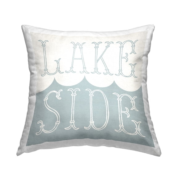 Stupell Industries Lakeside Wave Phrase Decorative Printed Throw Pillow, 18 x 18