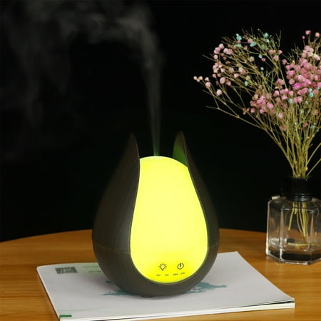 

Tiitstoy Aromatherapy Essential Oil Diffuser Humidifier 300ml High Mist Output for Large Room Home Waterless Auto-Off 7 Color LED Lights Cool Mist Humidifier Diffuse Brown
