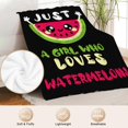 thumbnail image 4 of Watermelon Blanket for Girls Women Just A Girl Who Loves Watermelon Throw Blanket Lightweight Fuzzy Cozy Plush Flannel Fleece Blankets for Bed Decor 60"x80", 4 of 6