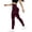 Wine, variant on BVnarty Women's High Waist Tummy Control Cargo Leggings with Buttoned Pockets, Skinny Fit Athletic Trousers for Gym Workout Wine XXL