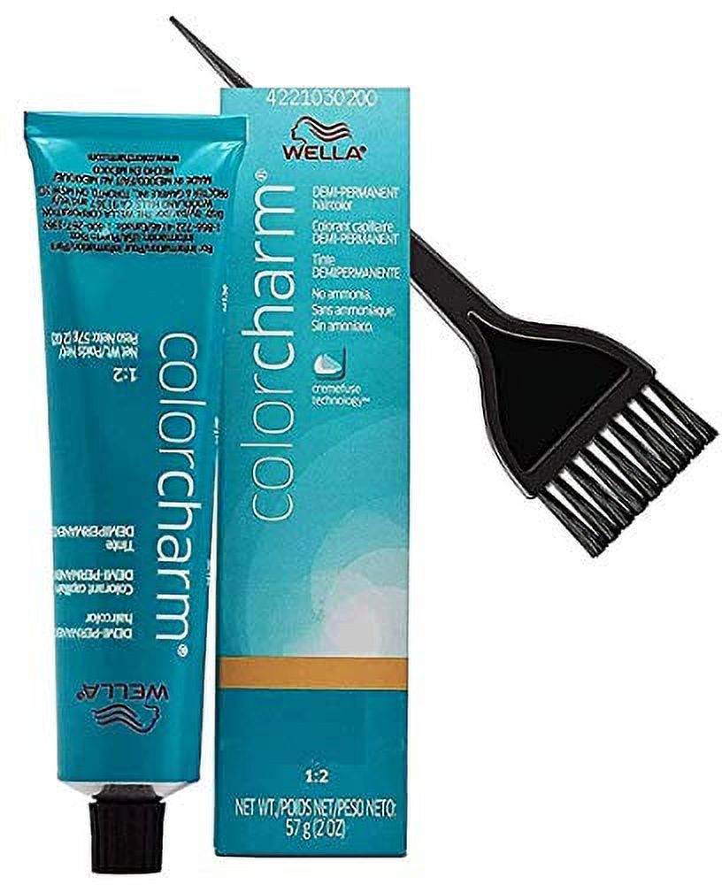 WeIla COLOR CHARM DEMI-PERMANENT Haircolor, No Ammonia Cream (w/Sleek Tint Brush) 1:2 Mix Ratio Hair Color Creme DYE (6N-6/0 Dark Natural Blonde) - image 2 of 2