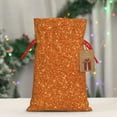 thumbnail image 5 of Naloa Orange Glitter Drawstring Christmas Bags, 3D Xmas Gift Bags, Christmas Wrapping Bags, Xmas Goodie Bags, Treat Pouch Bags, Party Favor Bags-Small, 5 of 9