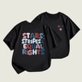 thumbnail image 2 of ZhuoLiL Clothes for Girls 4T - 5T Kids' Loose Fit Patriotic T-Shirt - Summer Comfort Short Sleeve Round Neck, 2 of 5