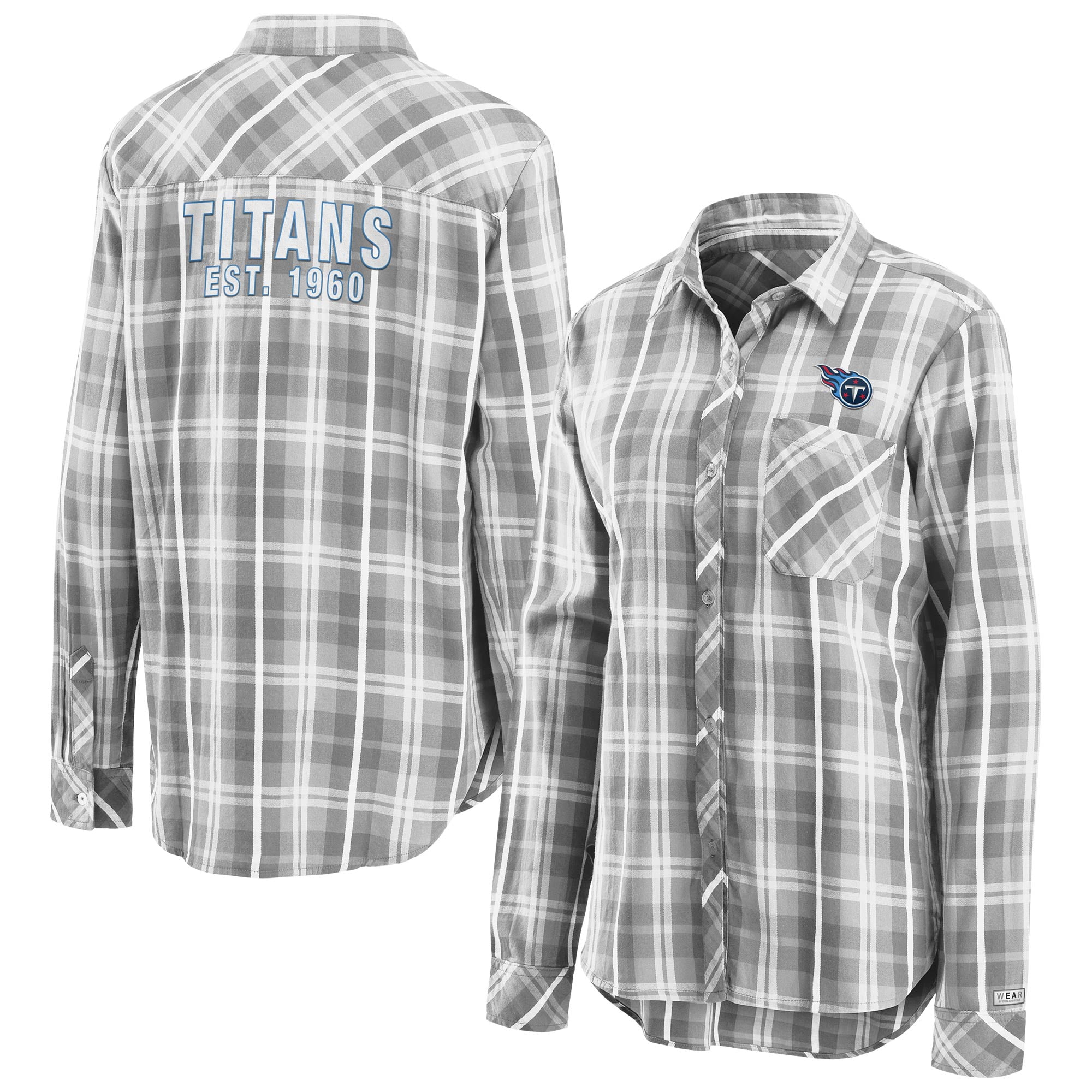 Men's Antigua Black/Gray New York Giants Carry Long Sleeve Button-Up Shirt