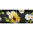 thumbnail image 3 of Sunflower Kitchen Curtains 2 Panels UV Protected Tier Curtains, Half Window Curtains Kitchen Tiers for Guest Room Bathroom Sink Laundry Room Basement,24 x 27 Inch, 3 of 7