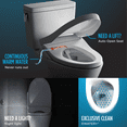 thumbnail image 4 of TOTO√É¬Ç√Ç¬Æ WASHLET√É¬Ç√Ç¬Æ S350e Electronic Bidet Toilet Seat with Auto Open and Close and ewater+ Sanitization, Round, Cotton White, 4 of 13