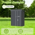thumbnail image 4 of PABIMIA 5 x 3 FT Outdoor Storage Shed, Metal Garden Shed with Lockable Doors, Sloped Roof and Air Vents for Backyard, Patio, Lawn and Garden, 4 of 9