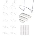 thumbnail image 1 of Livememory Soporte para pelucas, estante para colgar sombreros, colgador de almacenamiento para pelucas, organizador de sombreros para puerta, pared, armario, baño, paquete de 10 (blanco), 1 of 1
